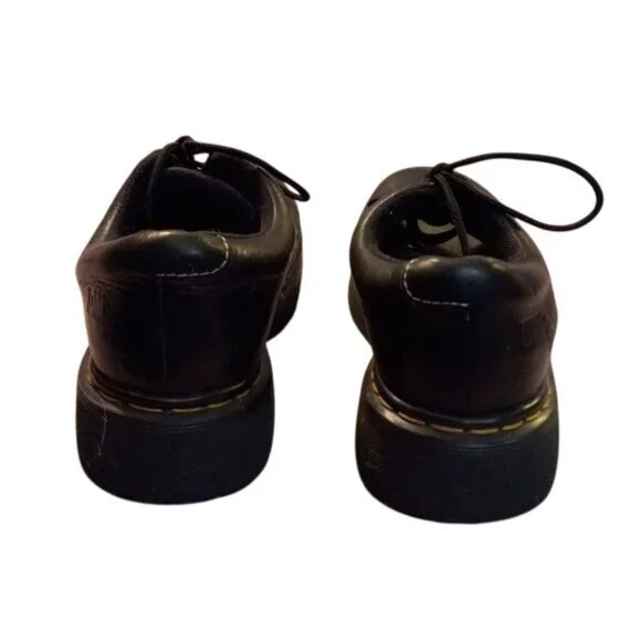 Dr. Martens Size UK 8 US 9 Black Leather Lace-Up Casual Shoes Mens Chunky Y2K